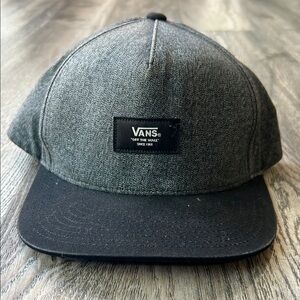 Vans Hat Black and Gray Vans Logo Snapback Hat Toulan Black Snapback